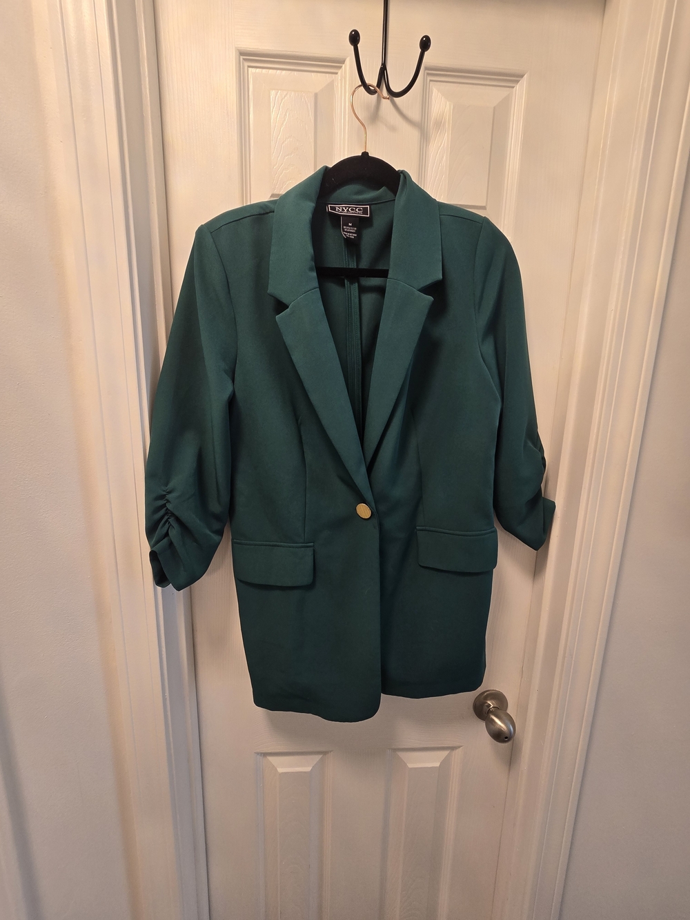 NYCO Teal Single-Button Blazer Jacket